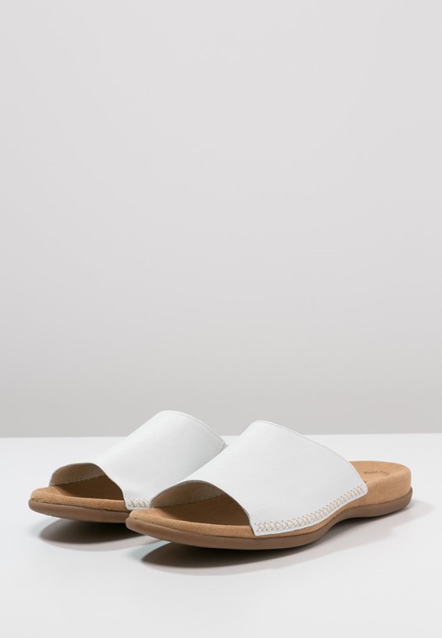 Gabor White Mules