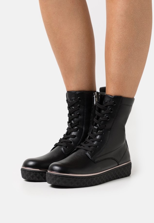 Gabor Platform Ankle Boots Caramel