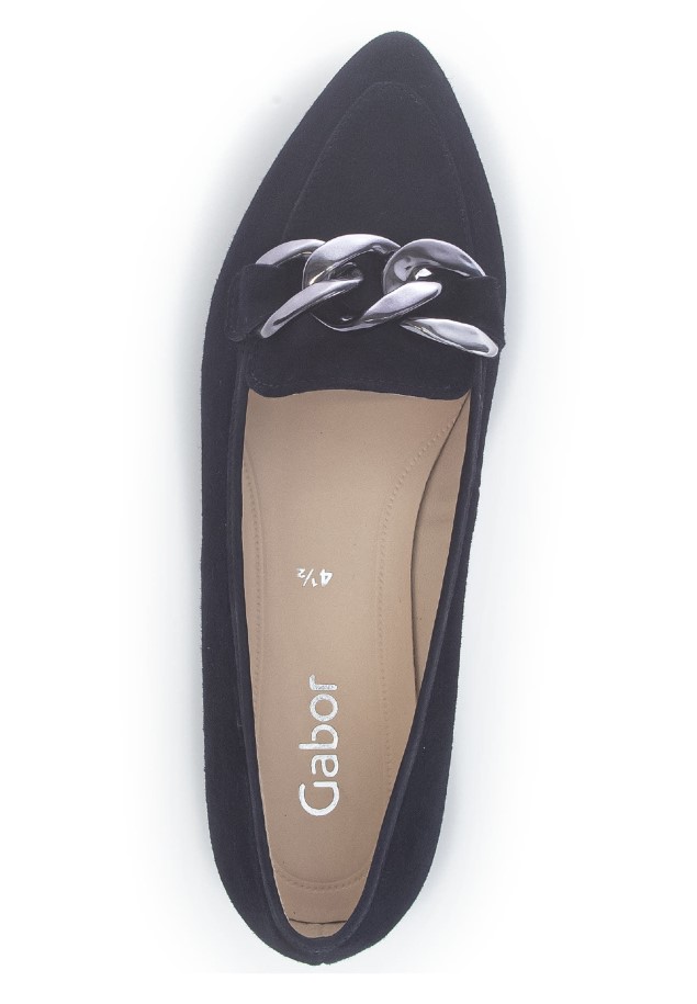 Gabor Dark Blue Ballet Pumps