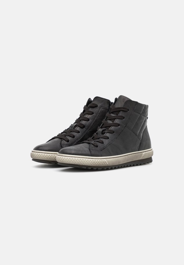 Black Gabor High-Top Trainers