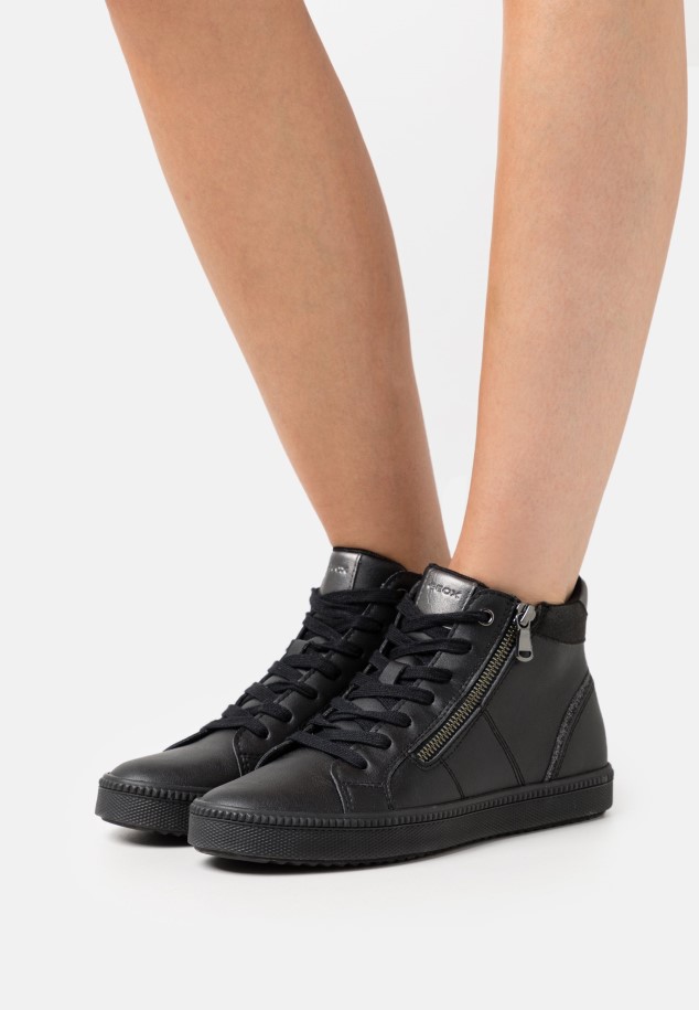 Black Gabor High-Top Trainers