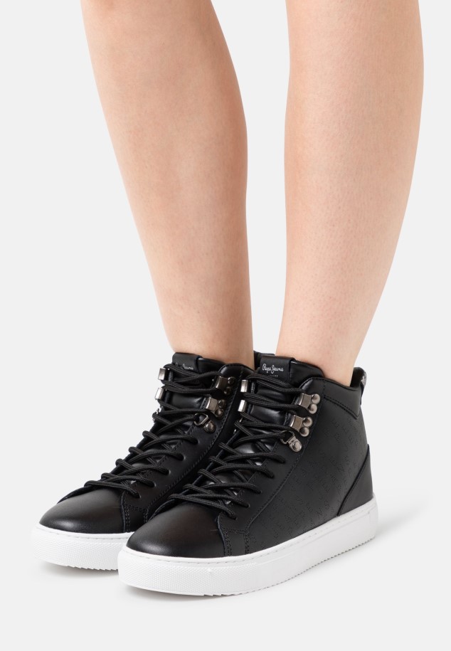Black Gabor High-Top Trainers