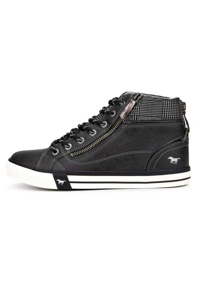 Black Gabor High-Top Trainers
