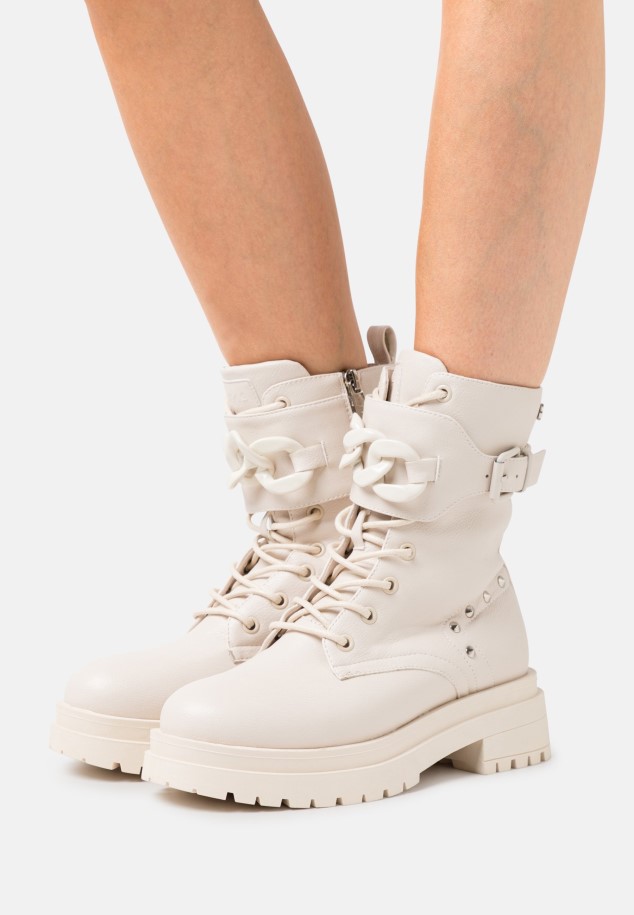 Gaborlace-Up Ankle Boots Panna