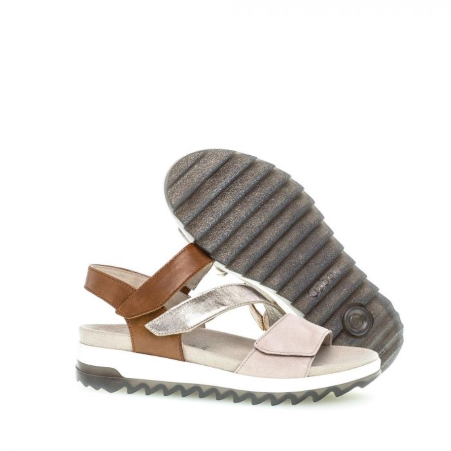 Gabor 46742.54 - Beige Suede And Brown Leather