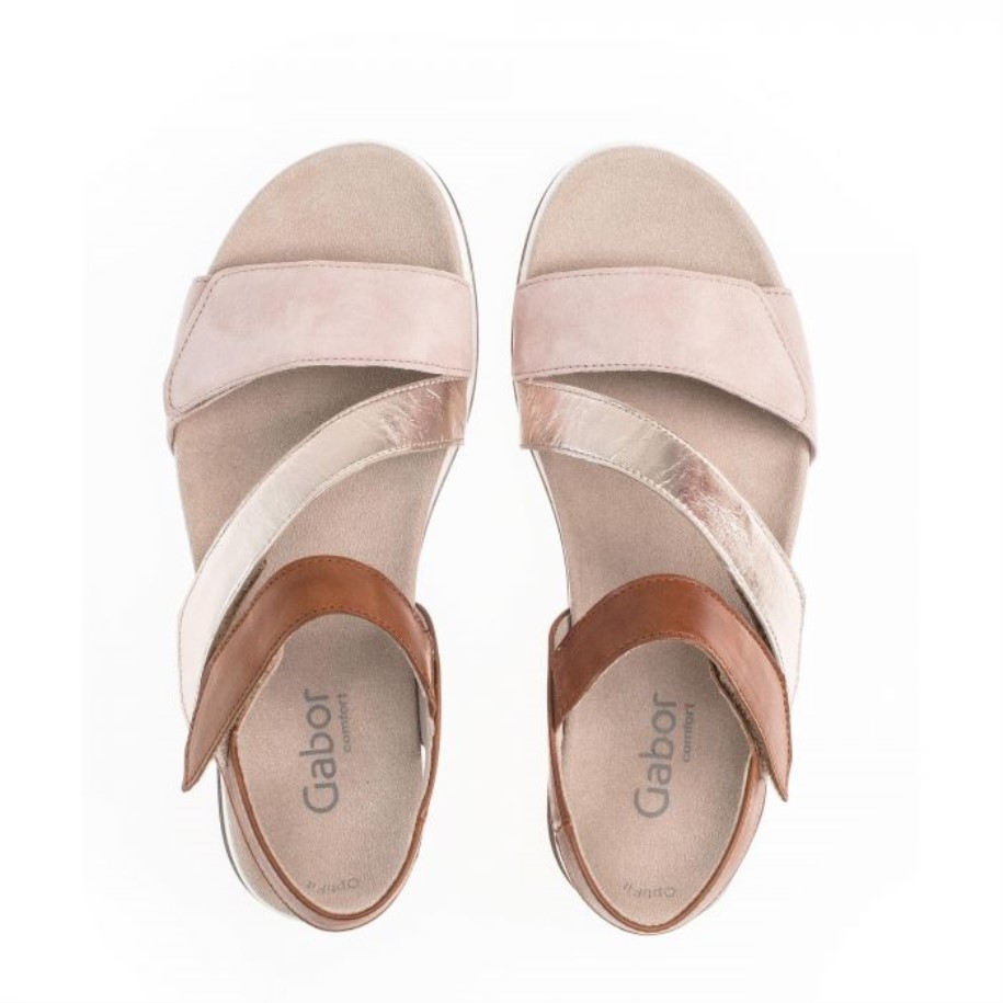 Gabor 46742.54 - Beige Suede And Brown Leather