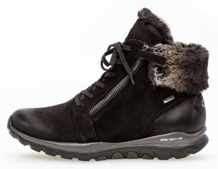 Gabor 76866.47 - Black Oiled Nubuck Leather