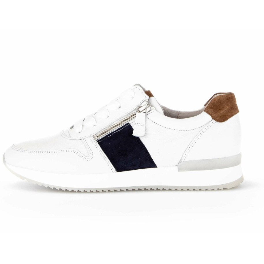 Gabor 83420-26 - White Navy Suede Leather