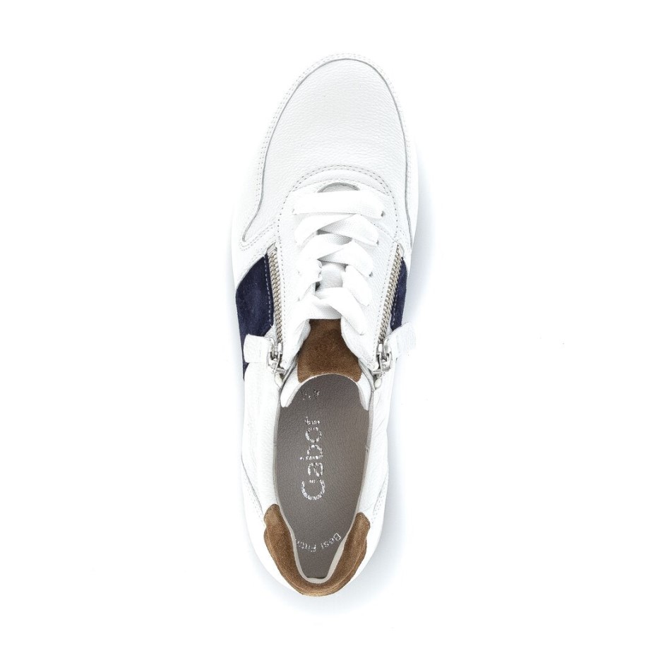 Gabor 83420-26 - White Navy Suede Leather