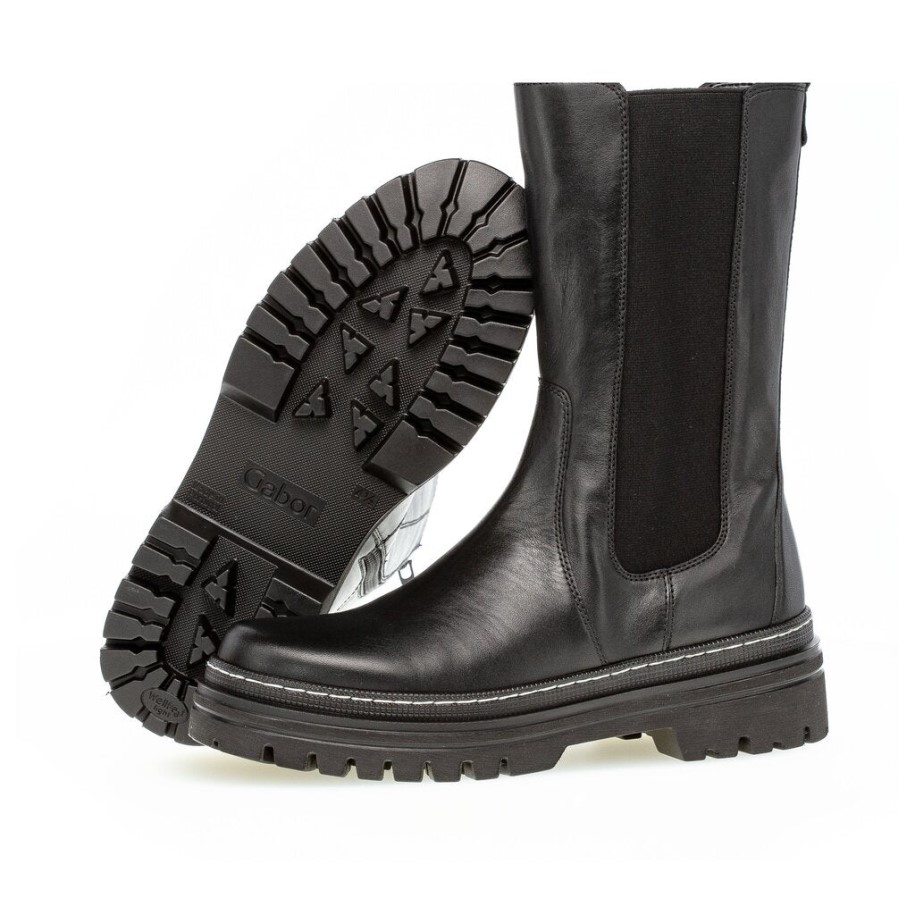 Gabor 91724-27 - Black Smooth Leather