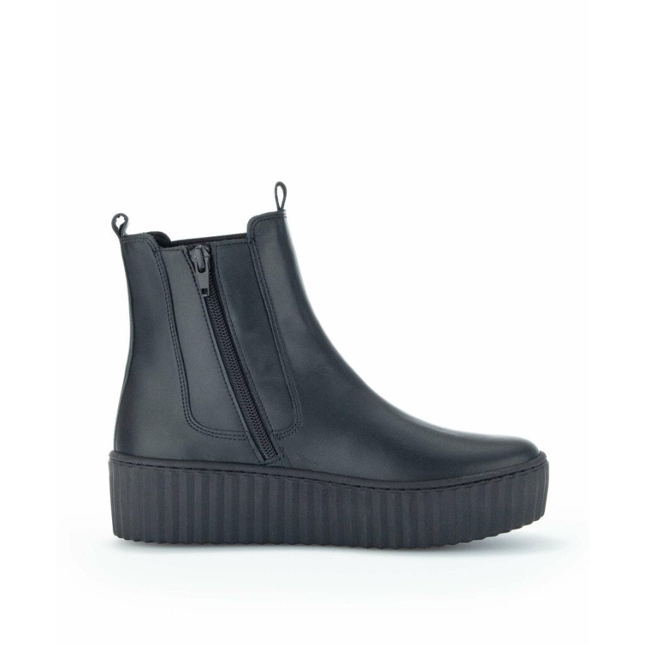 Gabor 93712-27 - Black Smooth Leather