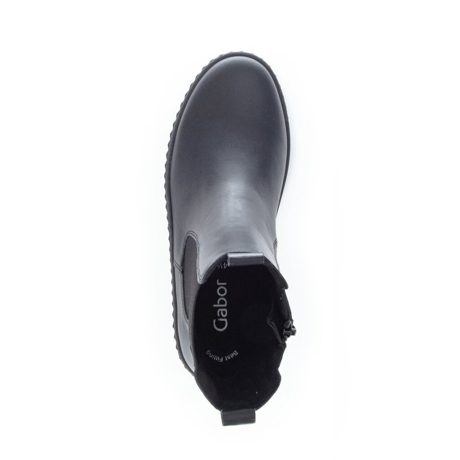 Gabor 93712-27 - Black Smooth Leather