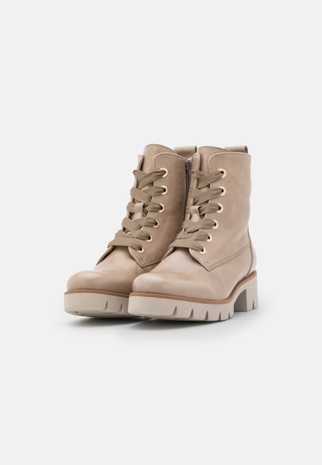 Lace-Up Ankle Boots Kiesel/Dust Gabor