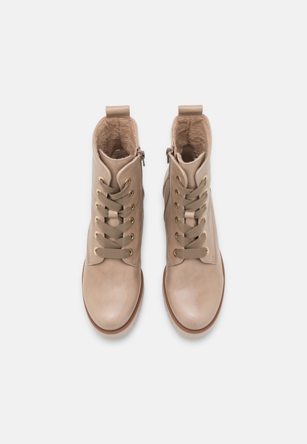 Lace-Up Ankle Boots Kiesel/Dust Gabor