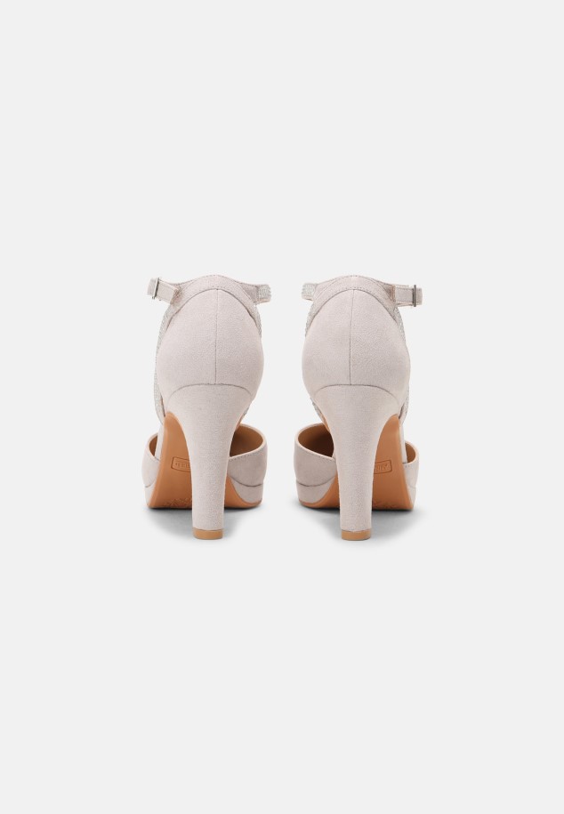 Light Grey Gabor Platform Heels