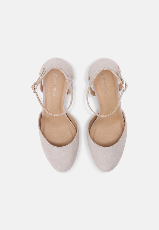 Light Grey Gabor Platform Heels