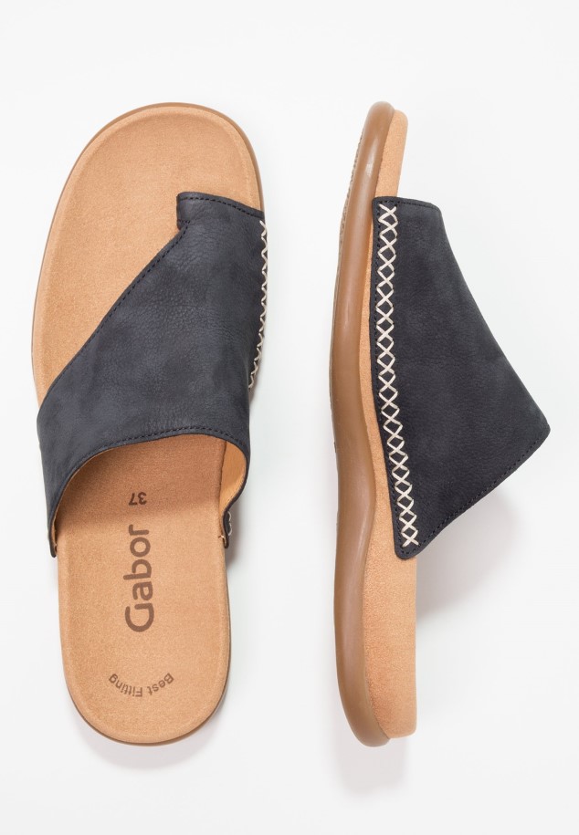 Gabor Night Blue T-Bar Sandals