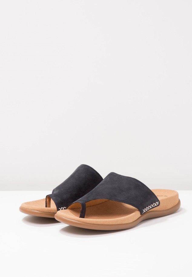 Gabor Night Blue T-Bar Sandals