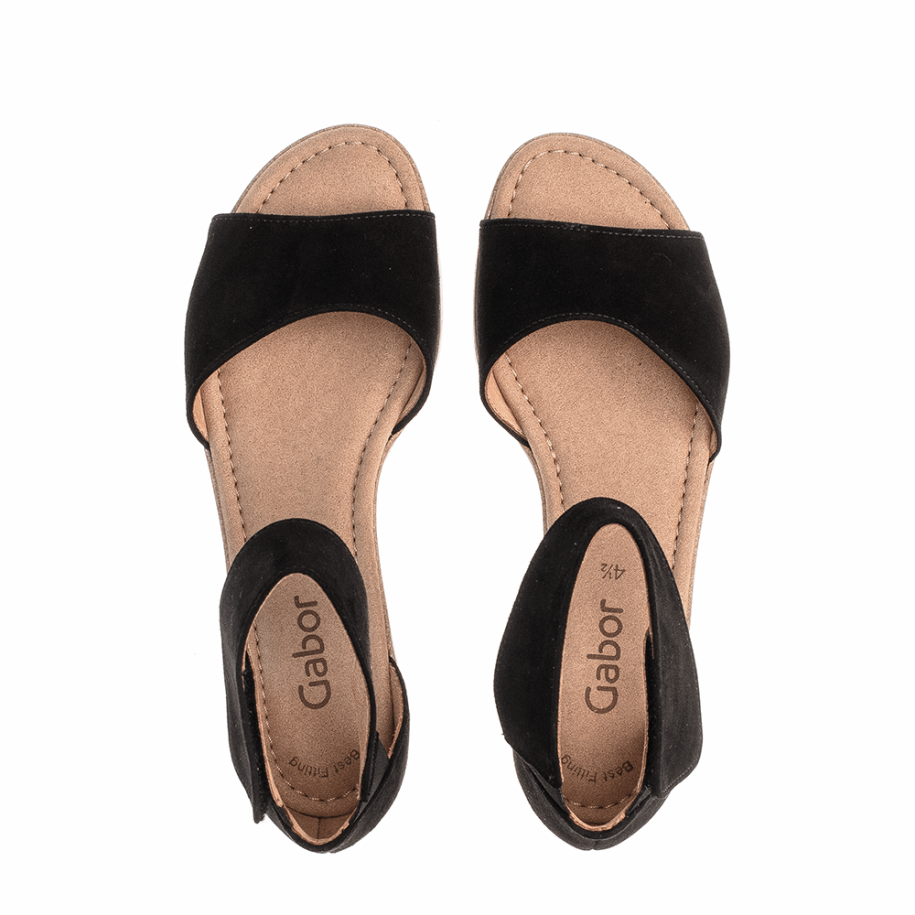 Black Gabor Anklestrap Sandal