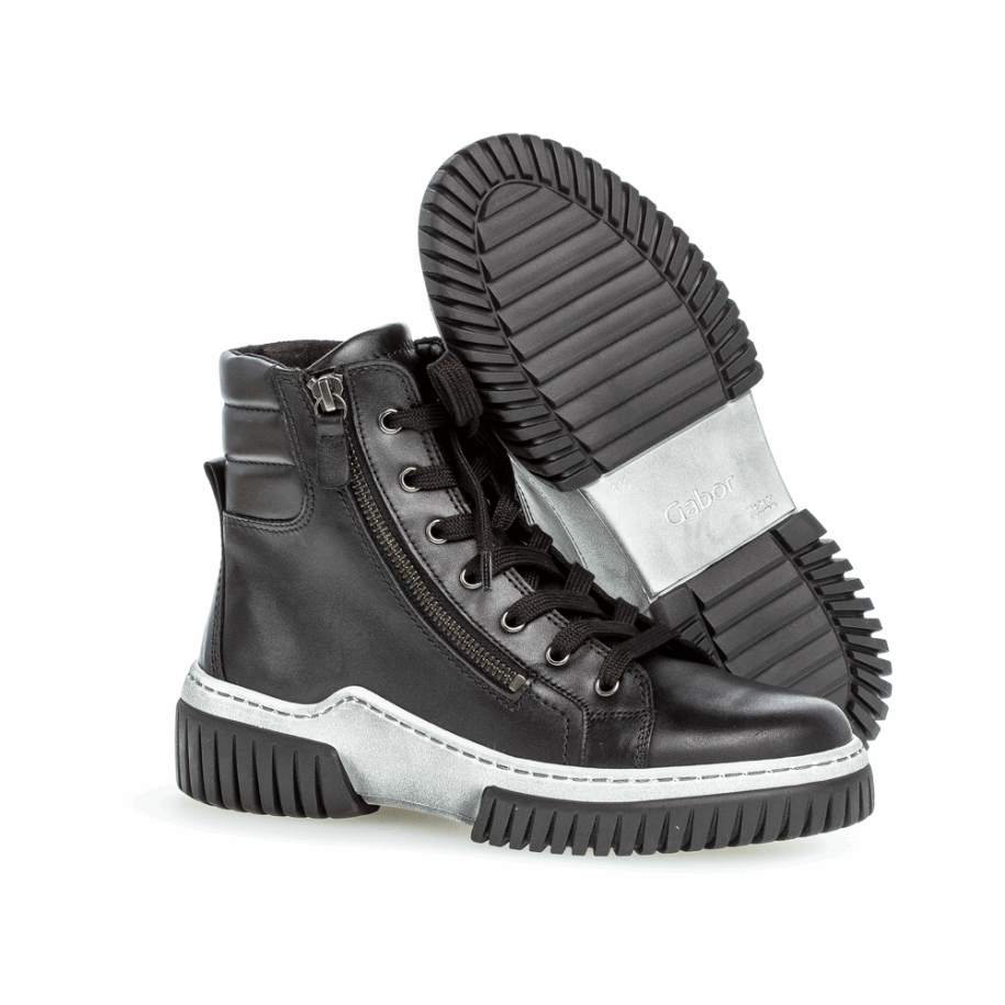 Black Gabor Sneaker Boot