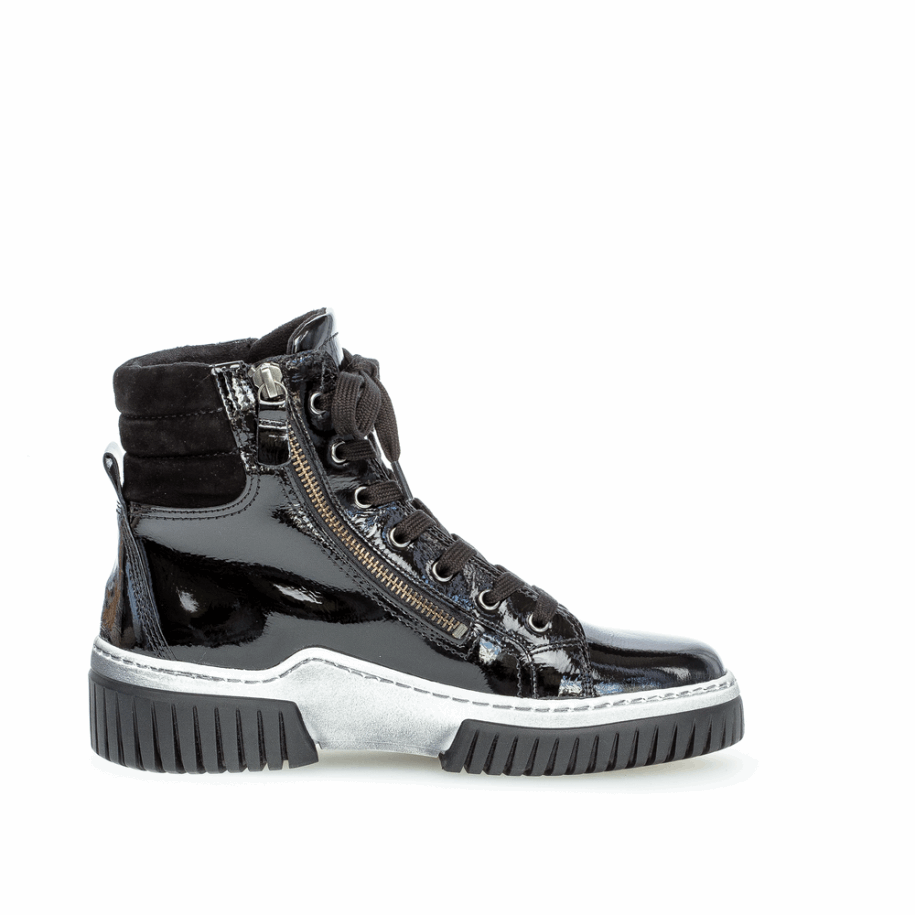 Black Micro Gabor Sneaker Boot