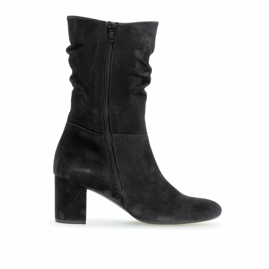 Block Heel Slouch Midboot Navy Gabor