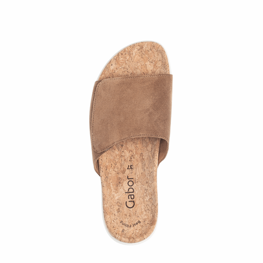 Caramel Gabor Slipon Sandal