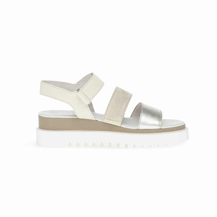 Cream/White Gabor Anklestrap Sandal