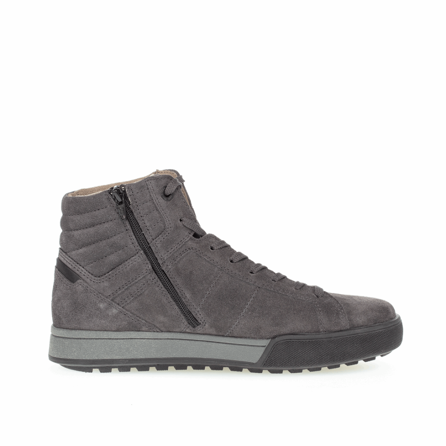 Dark Grey Men High Top Sneaker Gabor