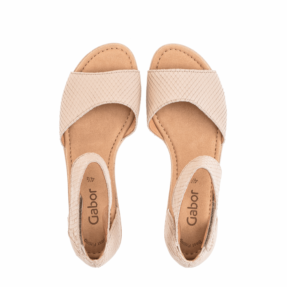 Gabor Beige Anklestrap Sandal