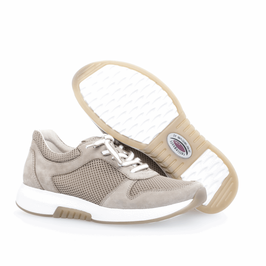 Gabor Beige Rolling Soft Trainer