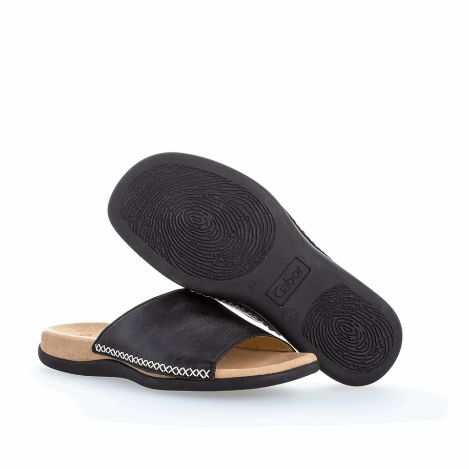 Gabor Slipon Sandal Black
