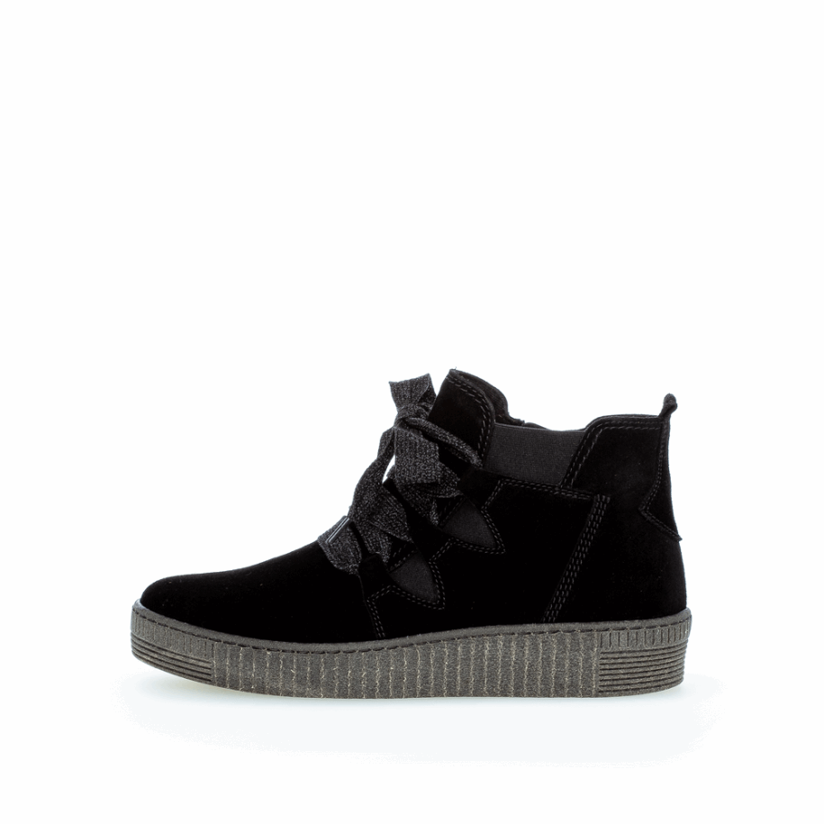 Laceup Sneaker Boot Gabor Black