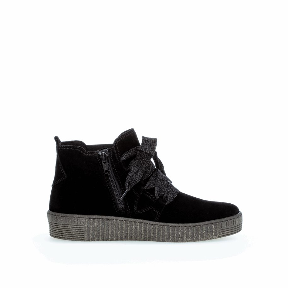 Laceup Sneaker Boot Gabor Black
