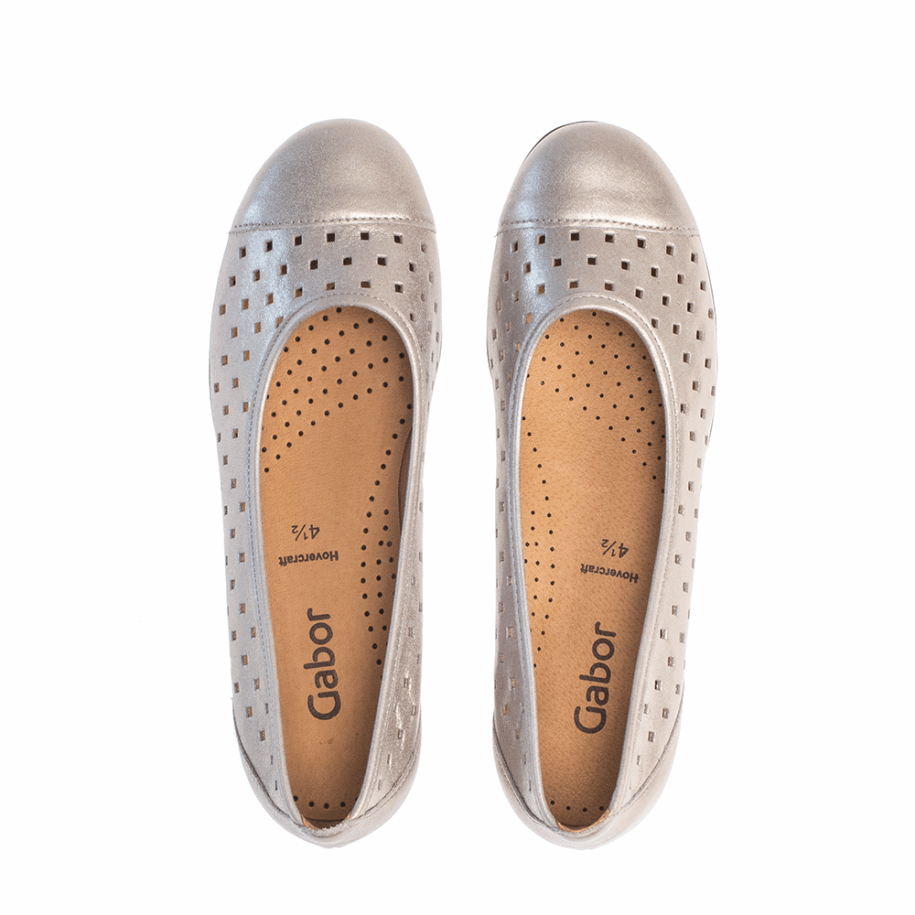 Perf. Balletflat Gabor Metallic Gold