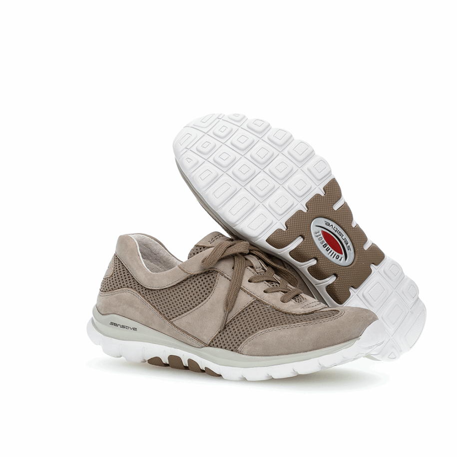 Rolling Soft Trainer Beige/Mesh Gabor