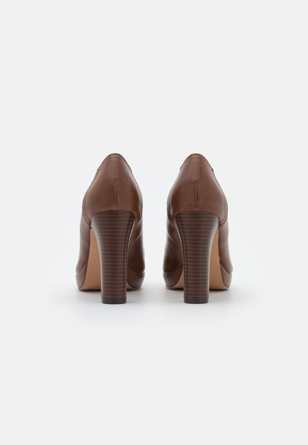 Cognac Gabor Platform Heels