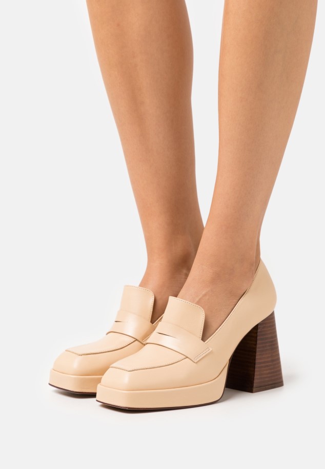Cognac Gabor Platform Heels