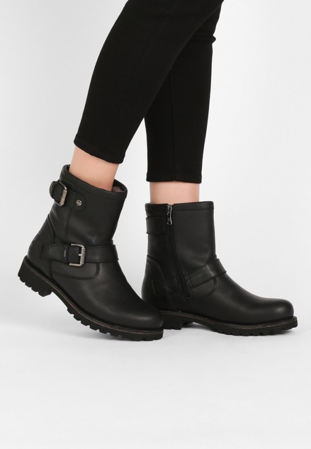 Gabor Black Cowboy/Biker Ankle Boot