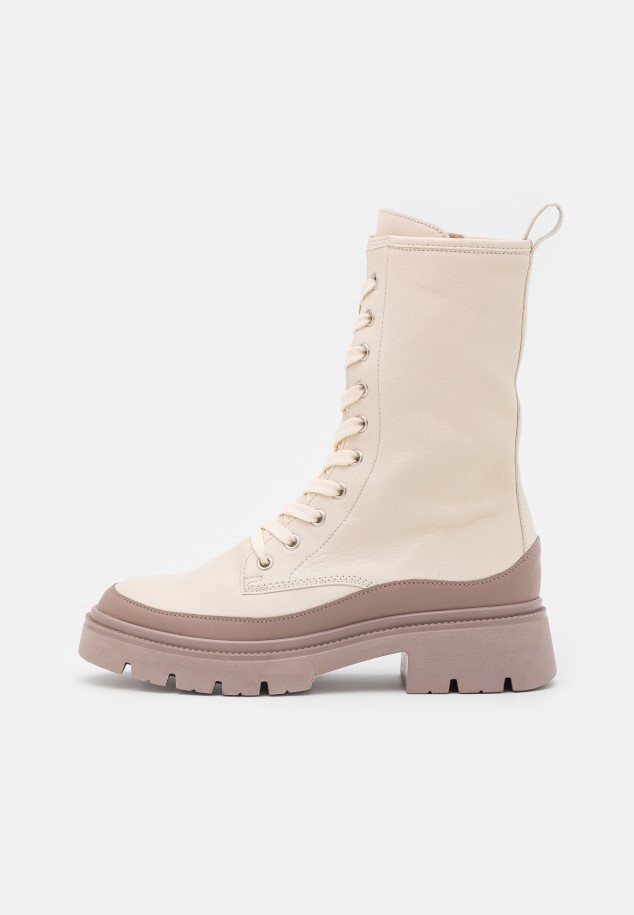 Dark Nude Gabor Lace-Up Ankle Boots