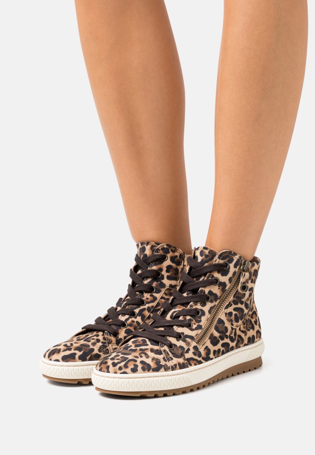 Beige Gabor High-Top Trainers