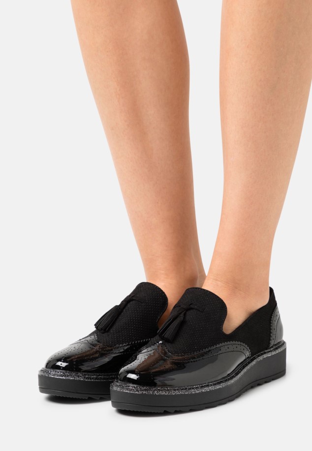 Black Gabor Platform Heels Women