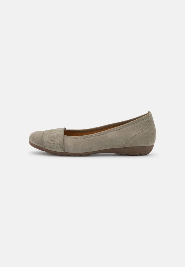 Grey Gabor Ballet Pumps