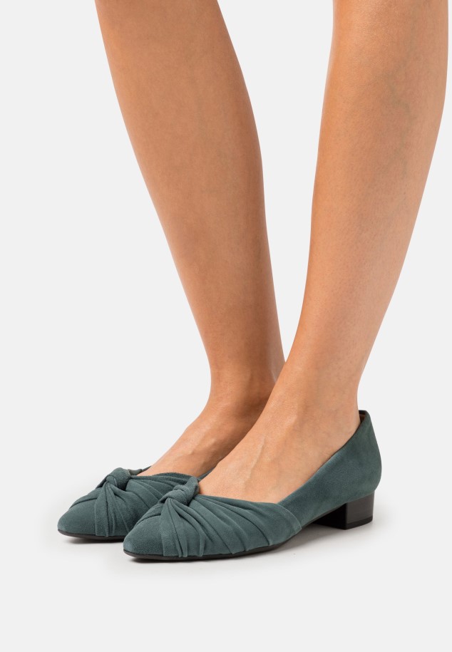 Grey Gabor Ballet Pumps