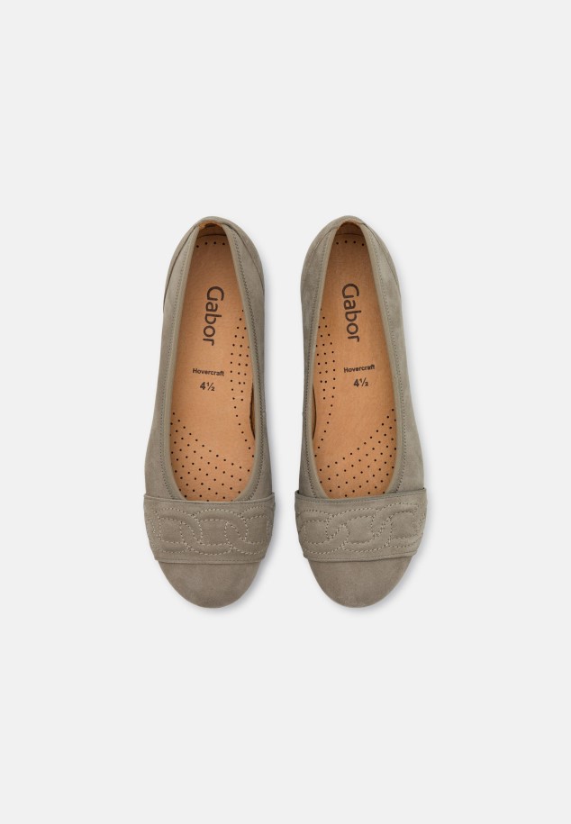 Grey Gabor Ballet Pumps