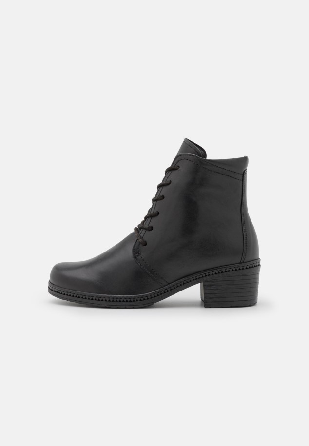 Lace-Up Ankle Boots Black Gabor Women