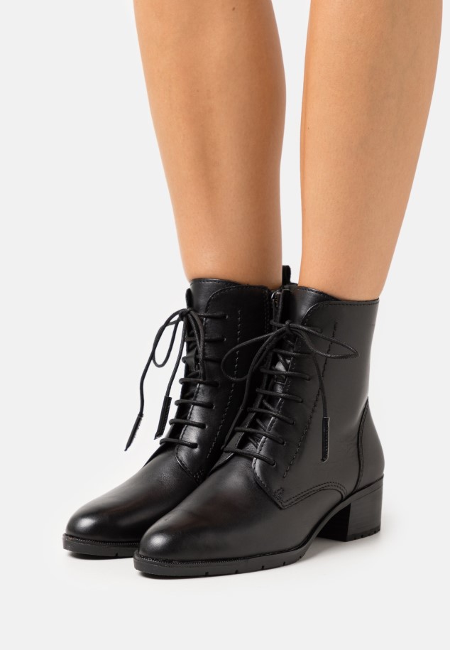 Lace-Up Ankle Boots Black Gabor Women