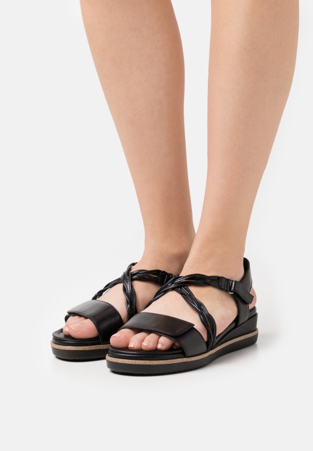 Gabor Platform Sandals Black