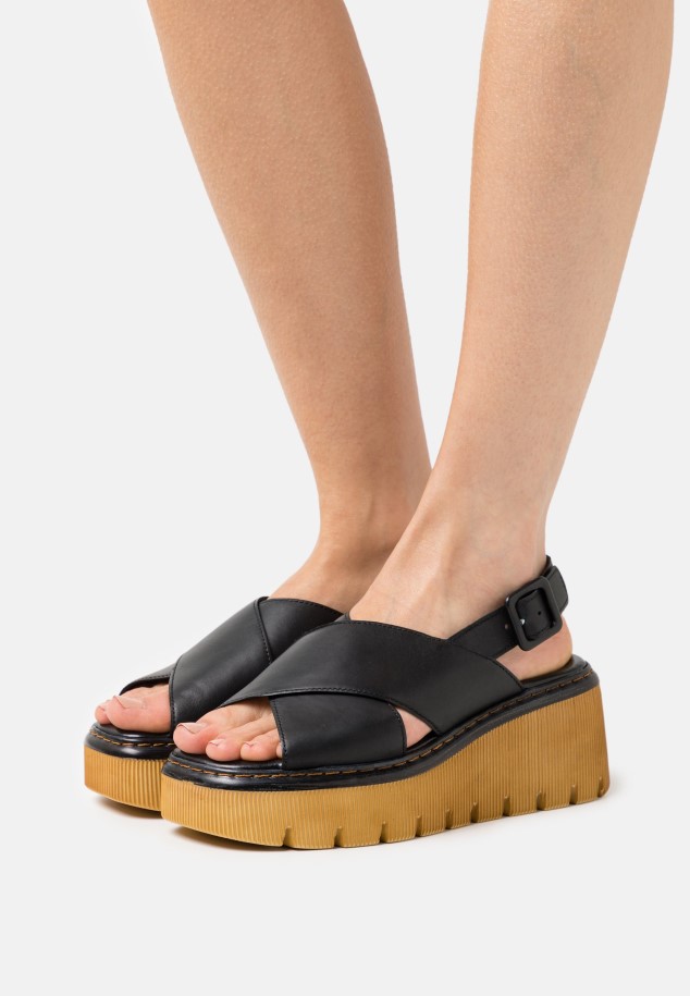 Gabor Platform Sandals Black