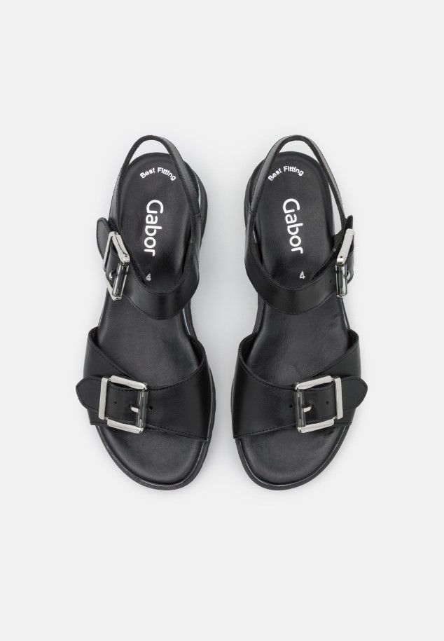 Gabor Platform Sandals Black
